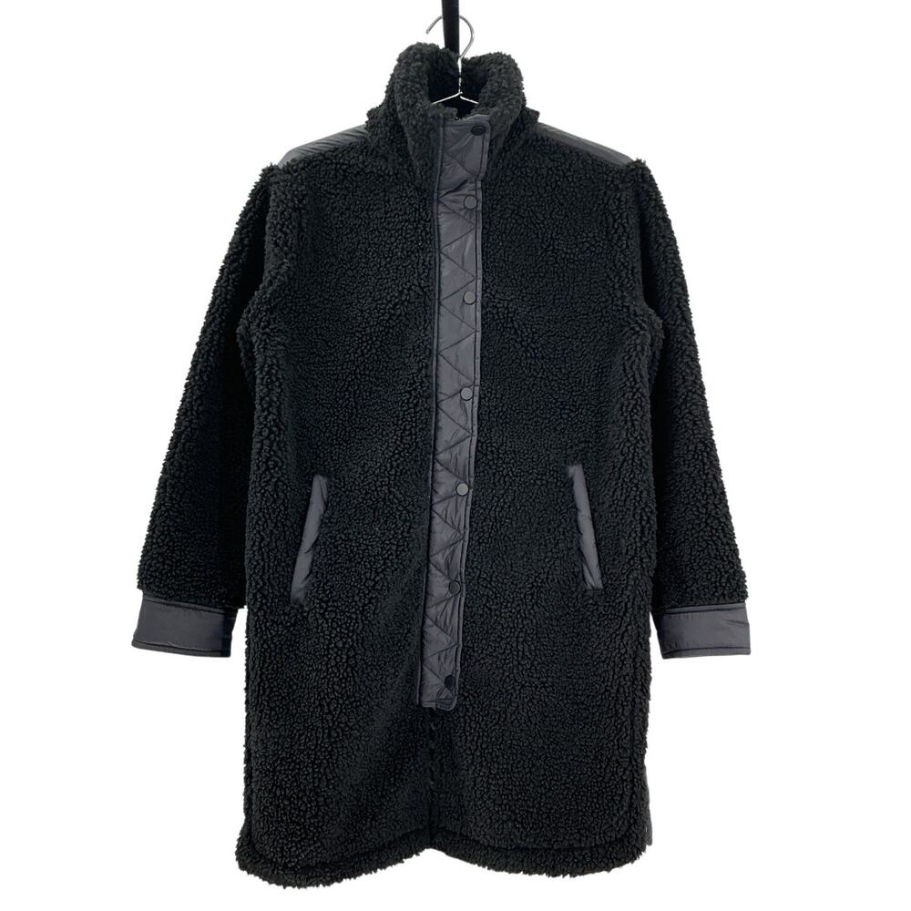 Athleta Plush Black Cozy Day Hybrid Coat Size XS - Picture 2 of 4
